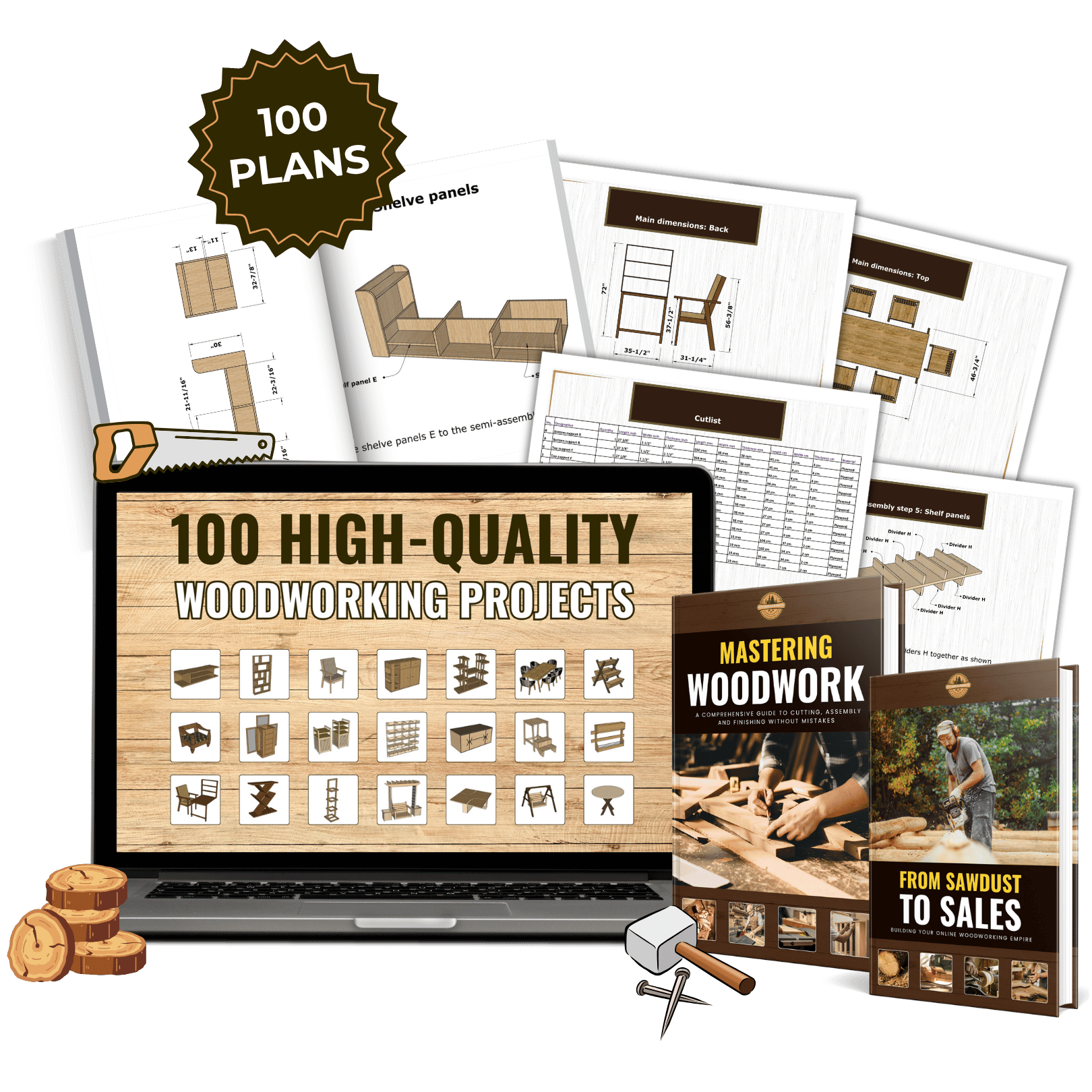 100 Detailed Woodworking Plans